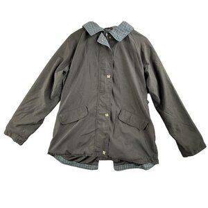 ROMFH Jacket Womens Medium Black Microfiber Equestrian Riding Rain Coat Korea